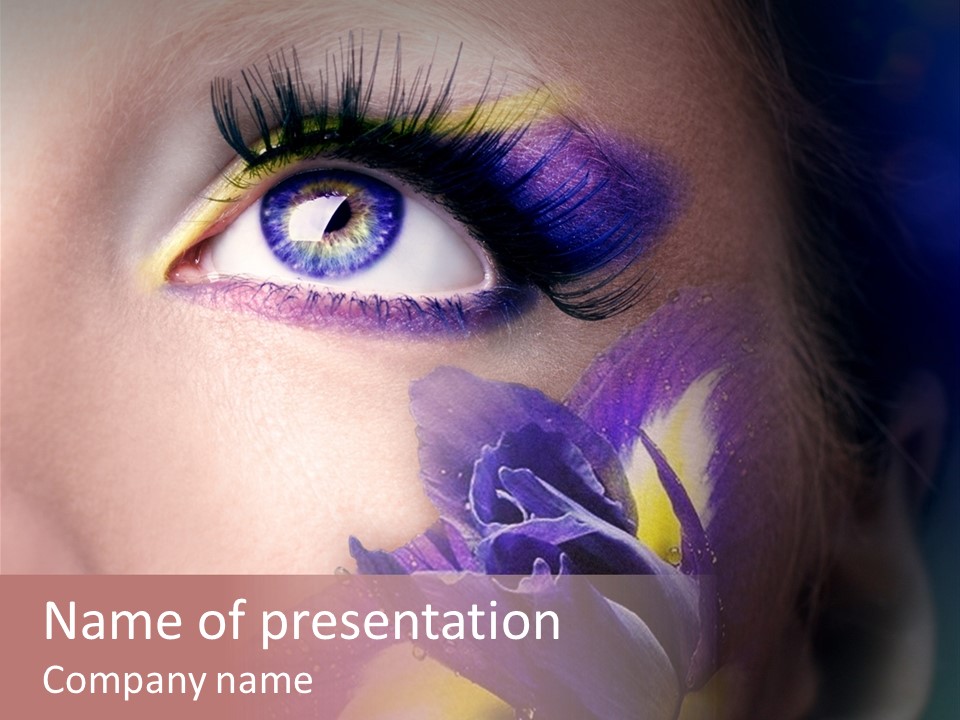 Lilac Violet Close Up PowerPoint Template