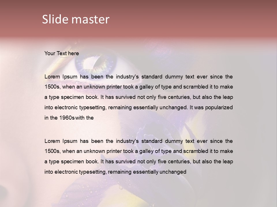 Lilac Violet Close Up PowerPoint Template