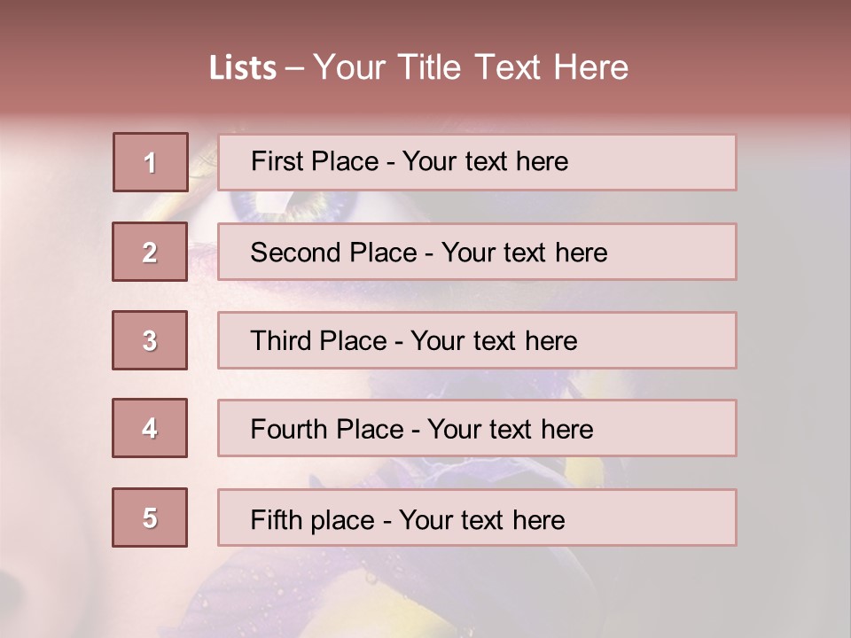Lilac Violet Close Up PowerPoint Template