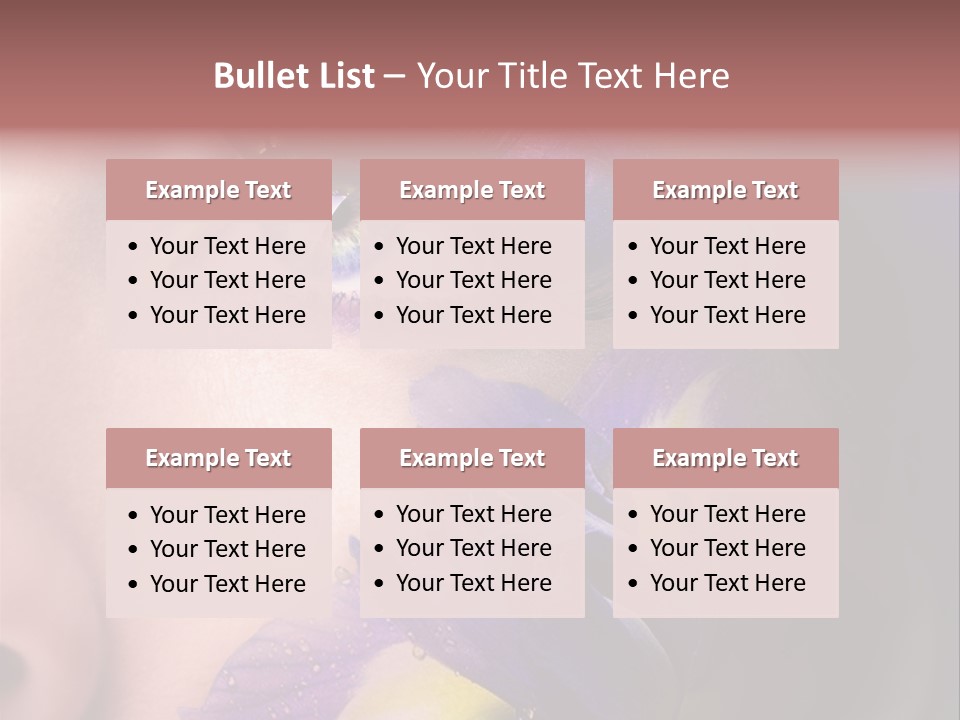 Lilac Violet Close Up PowerPoint Template