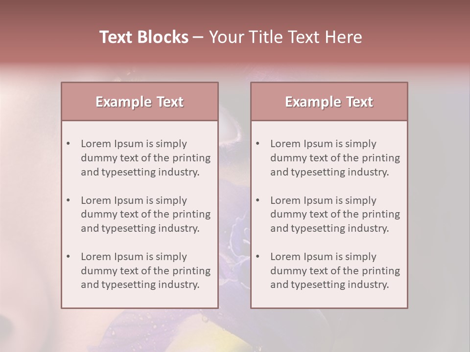 Lilac Violet Close Up PowerPoint Template