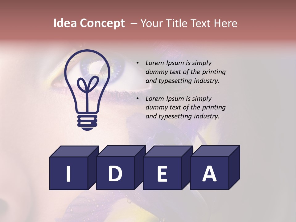 Lilac Violet Close Up PowerPoint Template