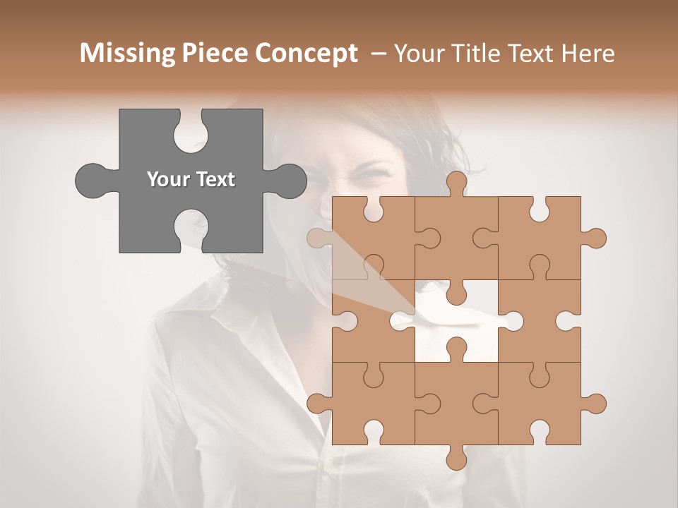 Scream White Face PowerPoint Template