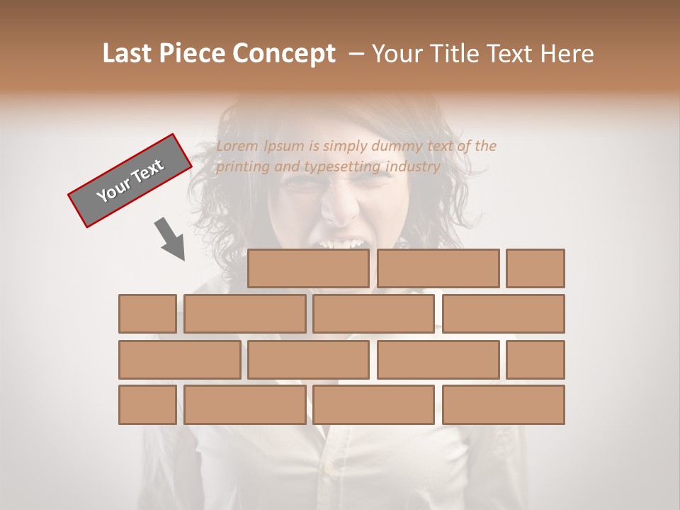 Scream White Face PowerPoint Template