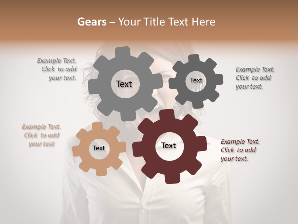 Scream White Face PowerPoint Template