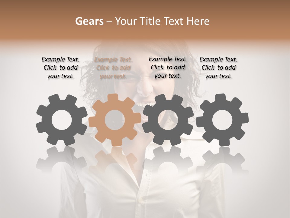 Scream White Face PowerPoint Template