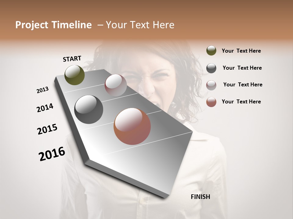 Scream White Face PowerPoint Template