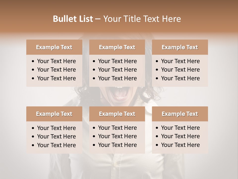 Scream White Face PowerPoint Template