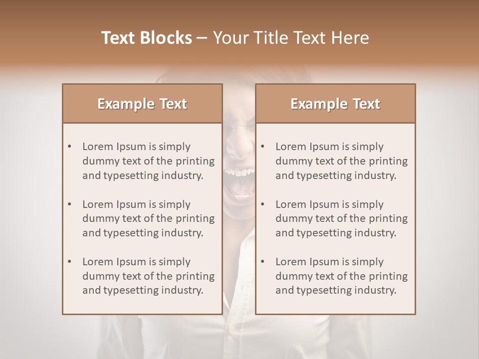 Scream White Face PowerPoint Template