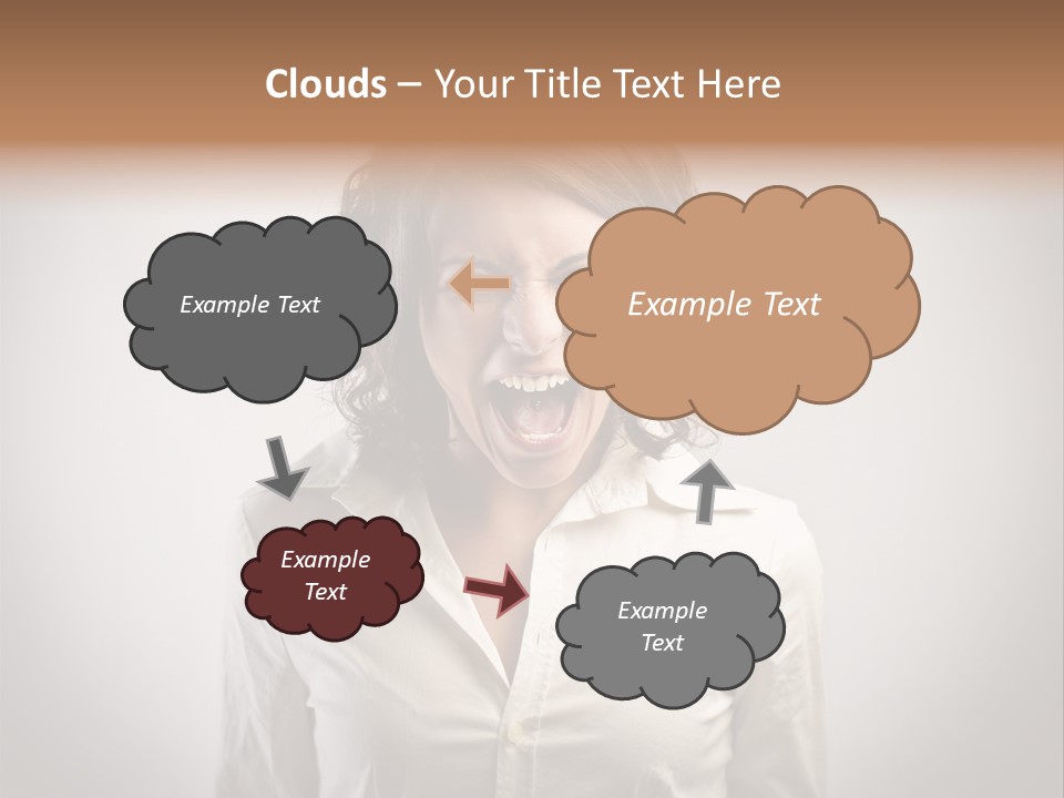 Scream White Face PowerPoint Template