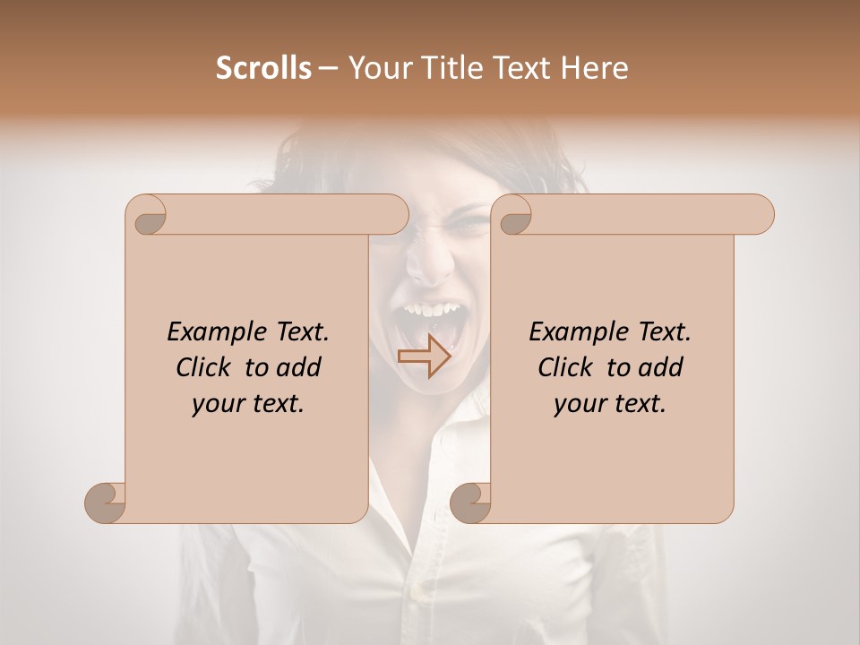 Scream White Face PowerPoint Template