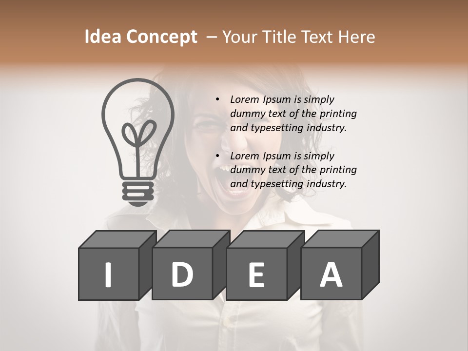 Scream White Face PowerPoint Template