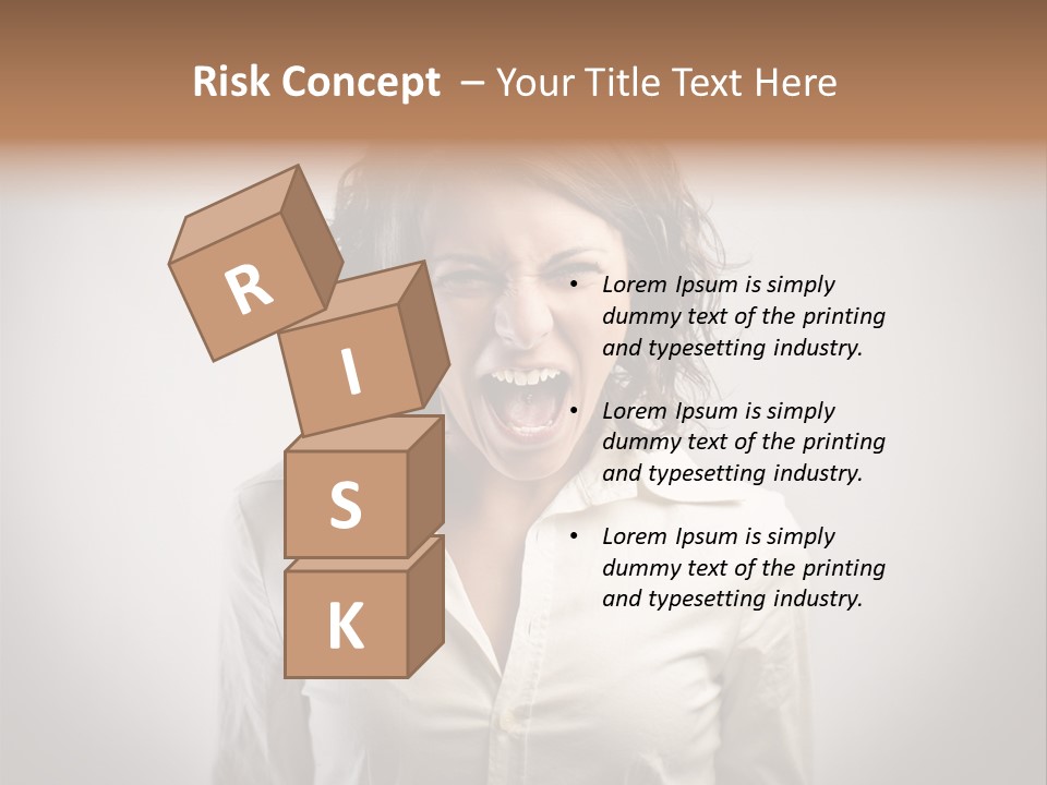 Scream White Face PowerPoint Template