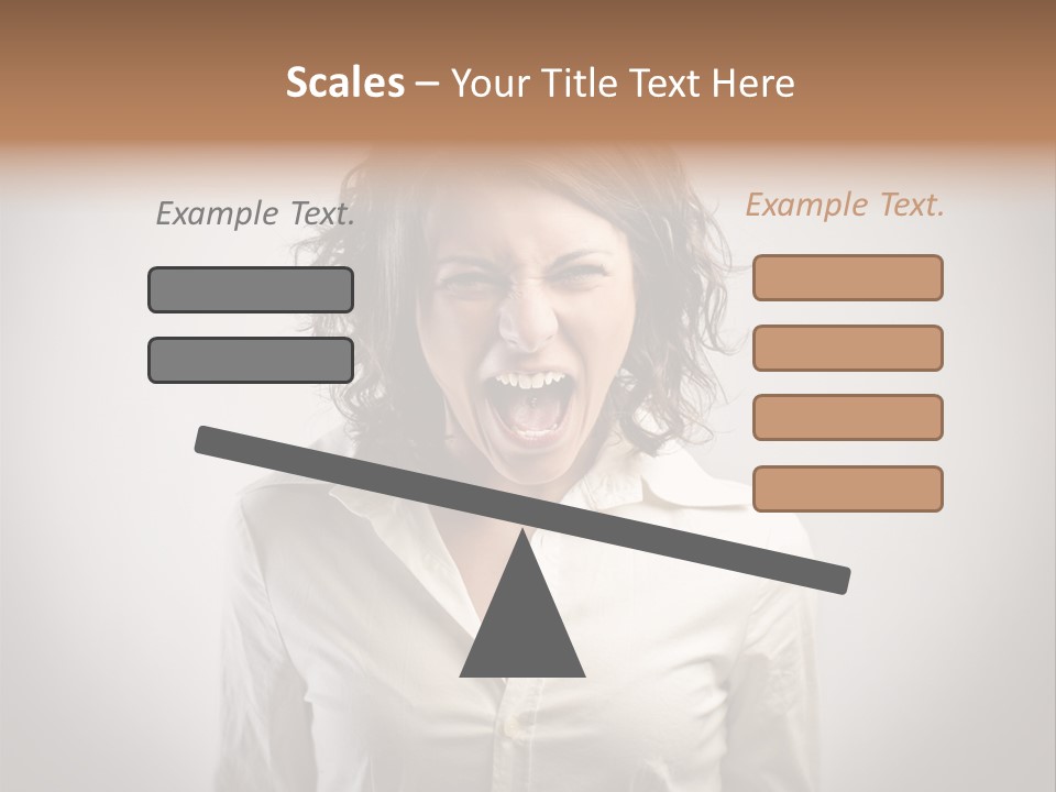 Scream White Face PowerPoint Template