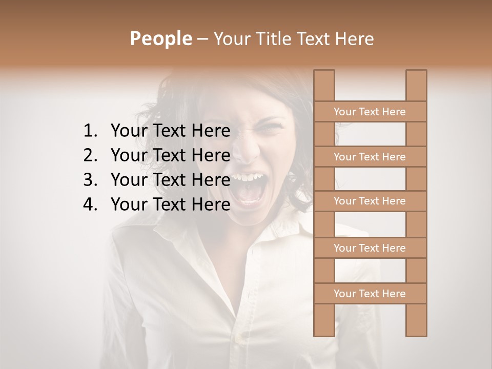 Scream White Face PowerPoint Template