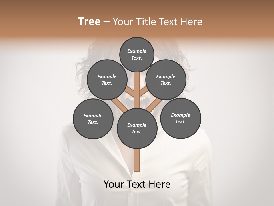 Scream White Face PowerPoint Template