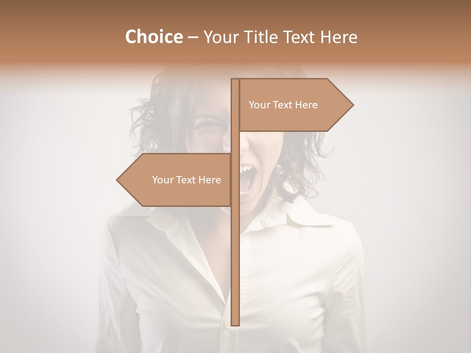 Scream White Face PowerPoint Template