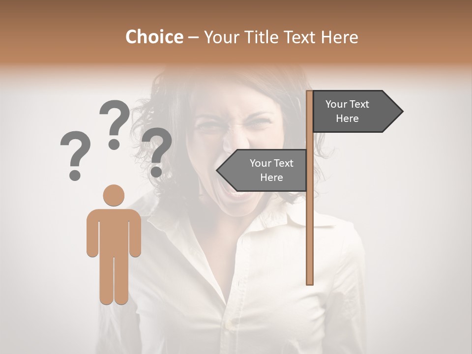 Scream White Face PowerPoint Template