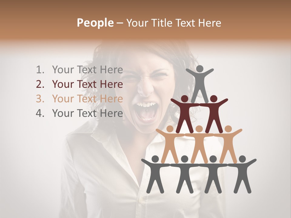 Scream White Face PowerPoint Template