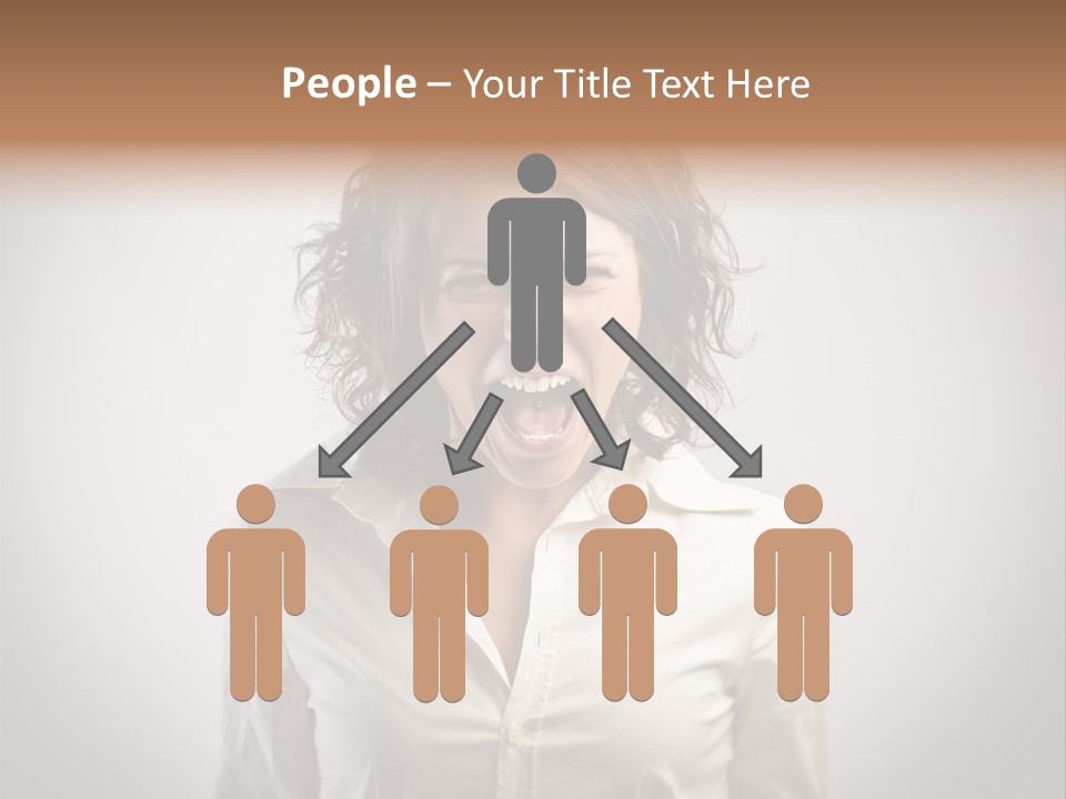 Scream White Face PowerPoint Template