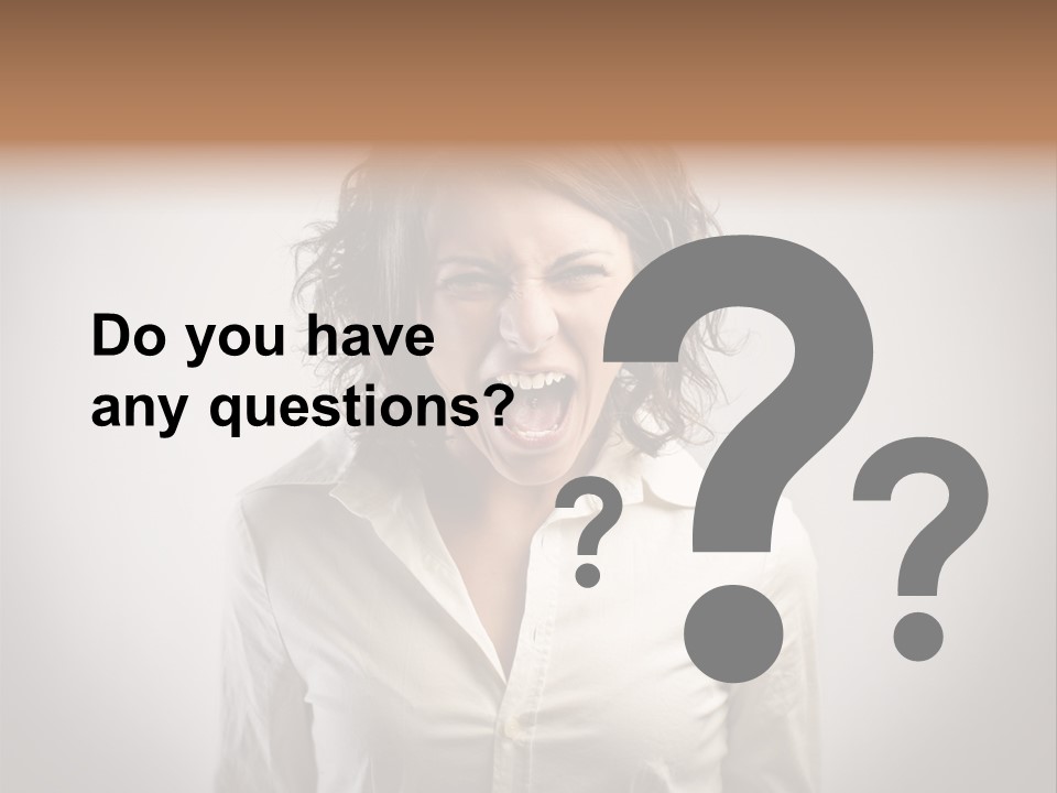 Scream White Face PowerPoint Template