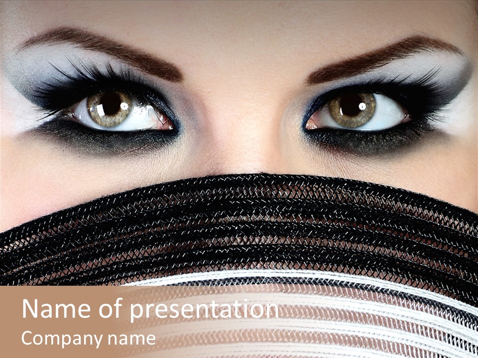 South Sensual Eyeshadow PowerPoint Template