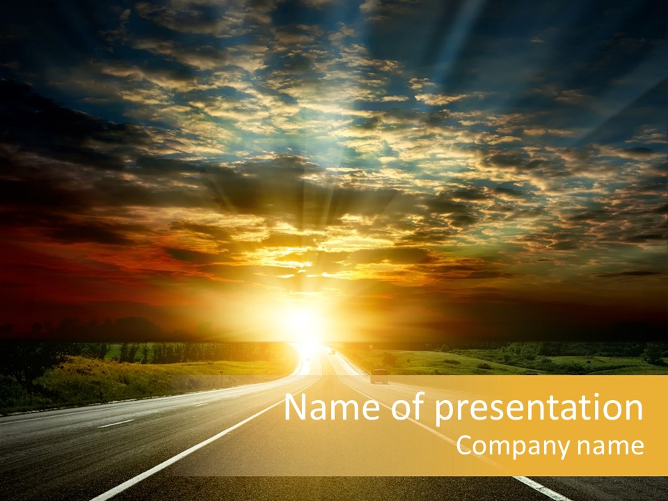 Open Objectives Sun PowerPoint Template