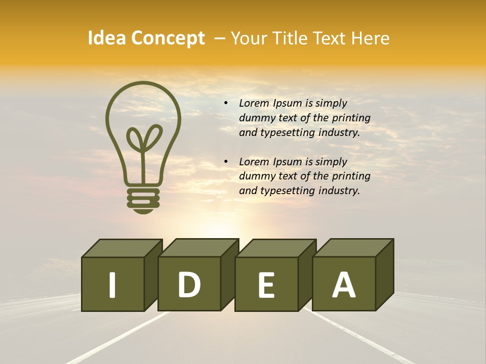 Open Objectives Sun PowerPoint Template