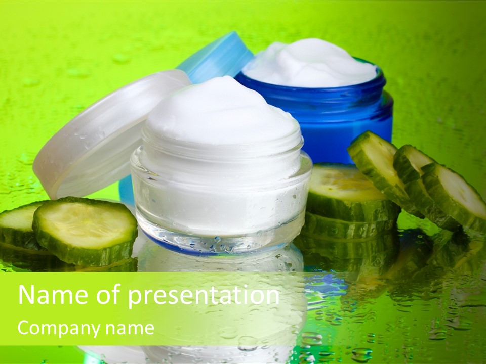 Wet Freshness Makeup PowerPoint Template