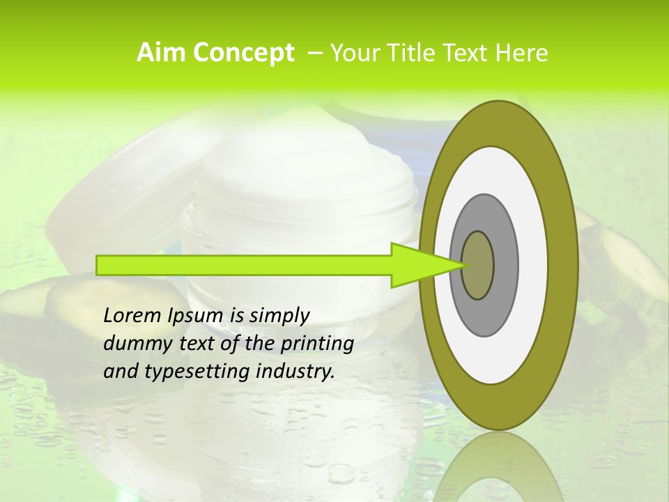 Wet Freshness Makeup PowerPoint Template