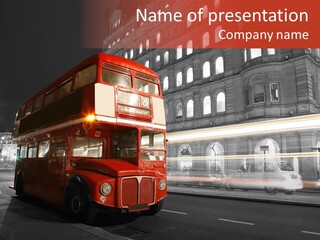 Street Red Old PowerPoint Template