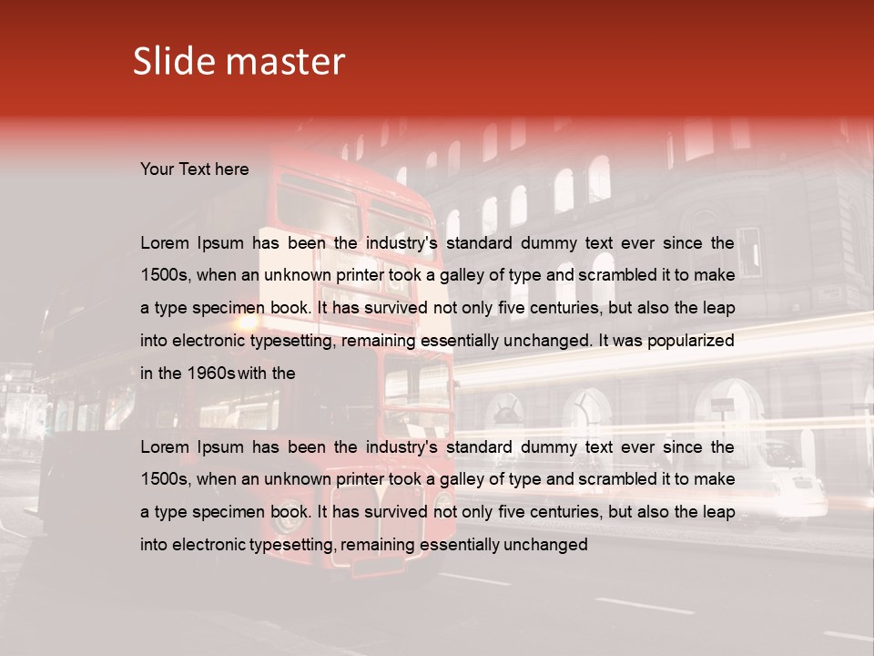 Street Red Old PowerPoint Template