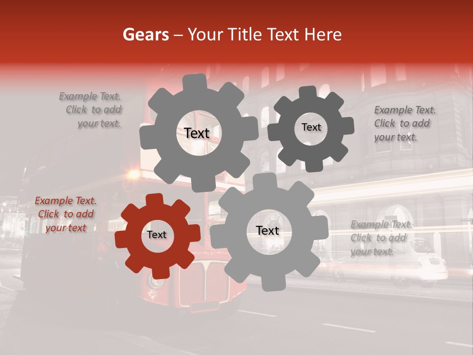 Street Red Old PowerPoint Template