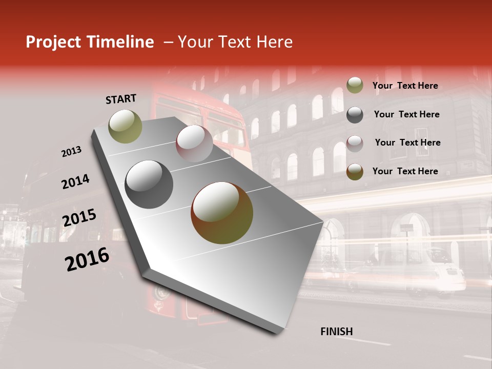 Street Red Old PowerPoint Template