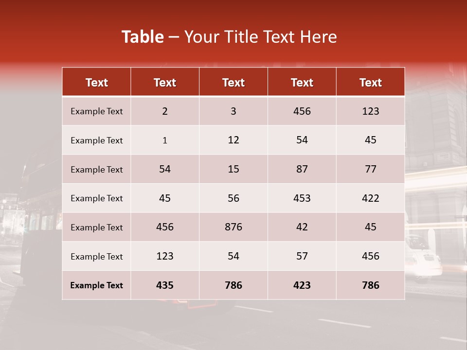 Street Red Old PowerPoint Template