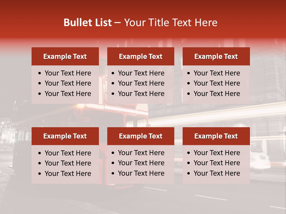 Street Red Old PowerPoint Template