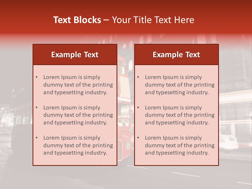 Street Red Old PowerPoint Template