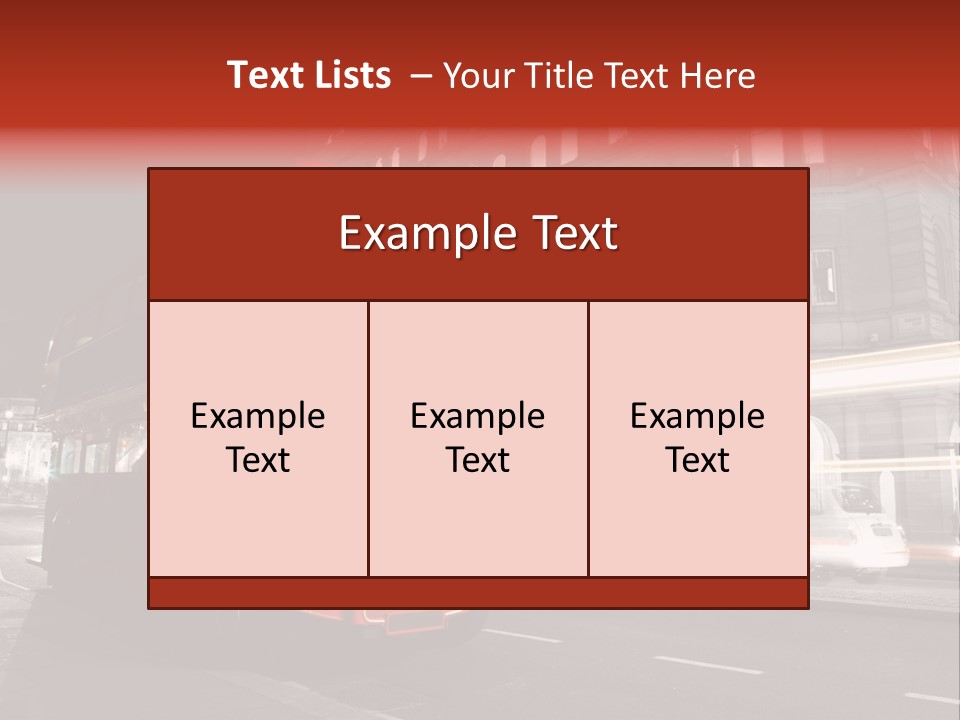 Street Red Old PowerPoint Template
