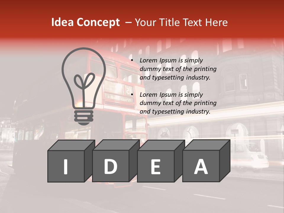 Street Red Old PowerPoint Template
