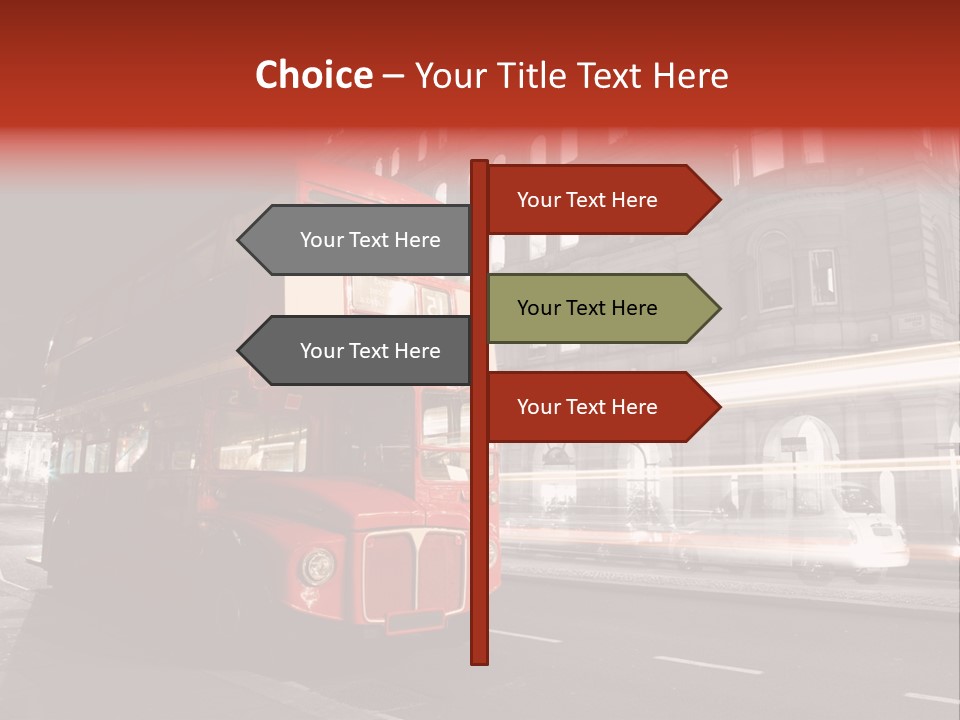 Street Red Old PowerPoint Template