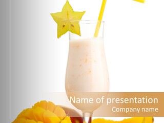 Cocktail Milkshake Smoothie PowerPoint Template