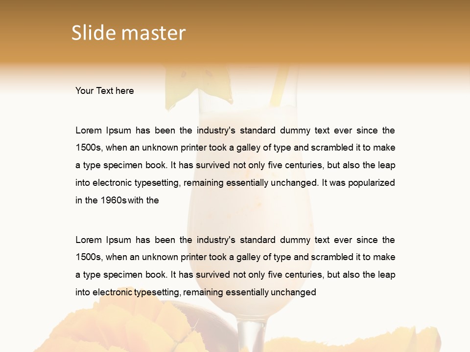 Cocktail Milkshake Smoothie PowerPoint Template