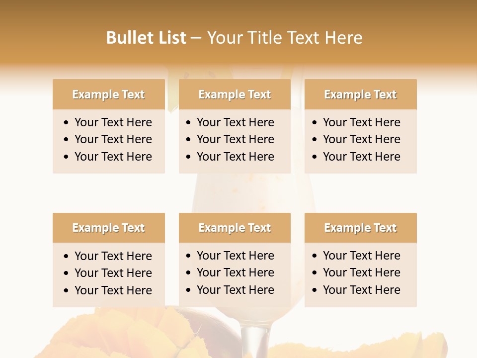 Cocktail Milkshake Smoothie PowerPoint Template