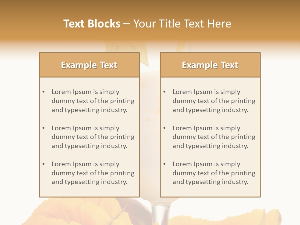 Cocktail Milkshake Smoothie PowerPoint Template