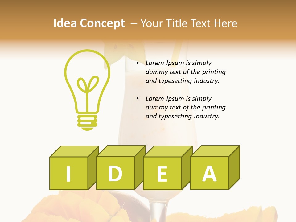 Cocktail Milkshake Smoothie PowerPoint Template