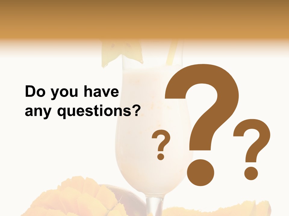 Cocktail Milkshake Smoothie PowerPoint Template