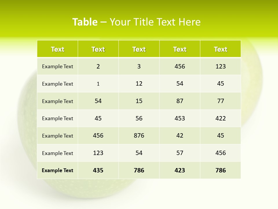 Background Isolated Freshness PowerPoint Template