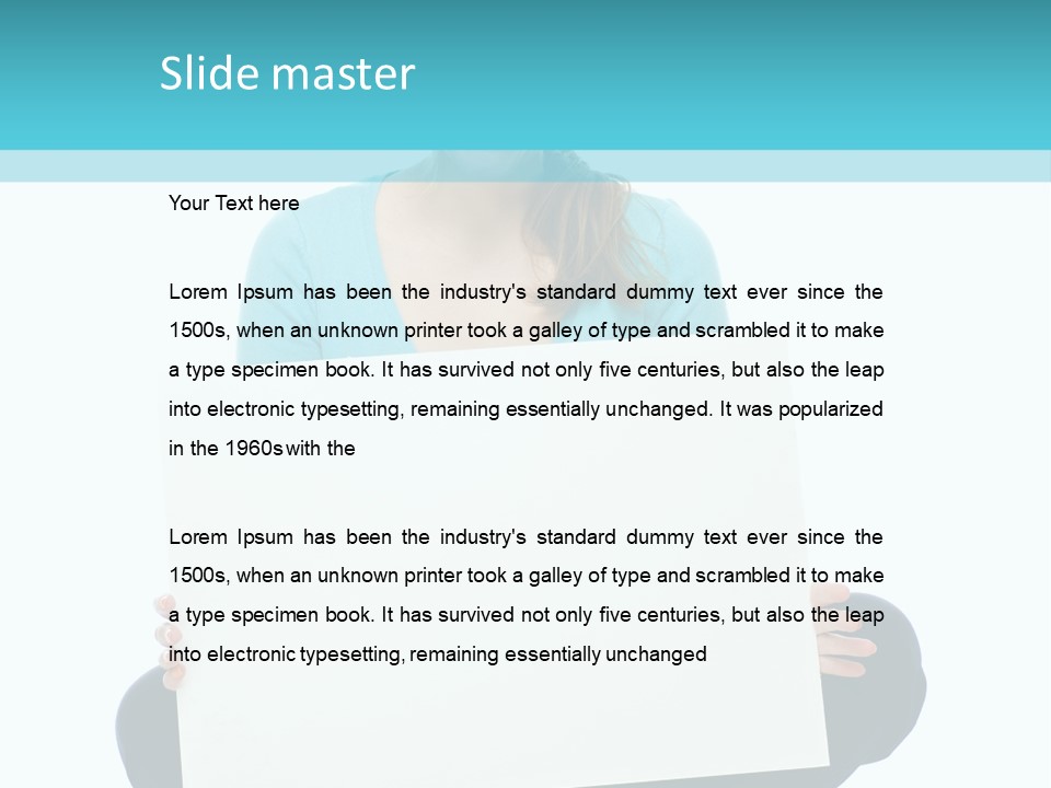 Advertisement Casual Girl PowerPoint Template