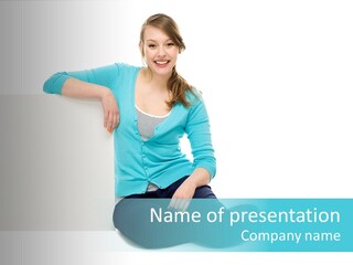 Positive Presenting Billboard PowerPoint Template