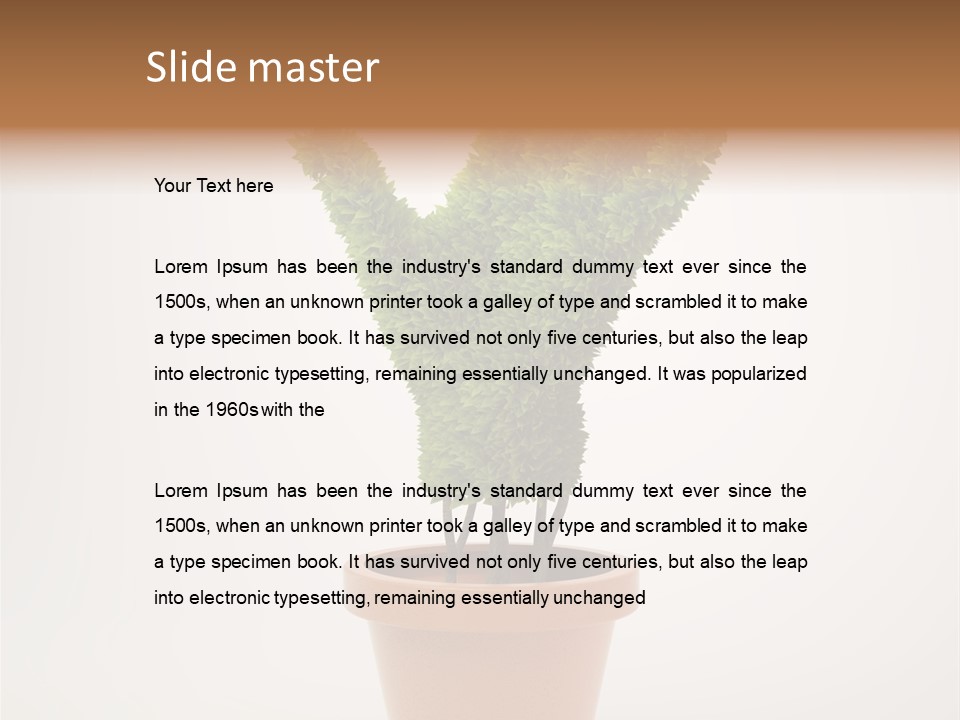 Green Sign Growing PowerPoint Template